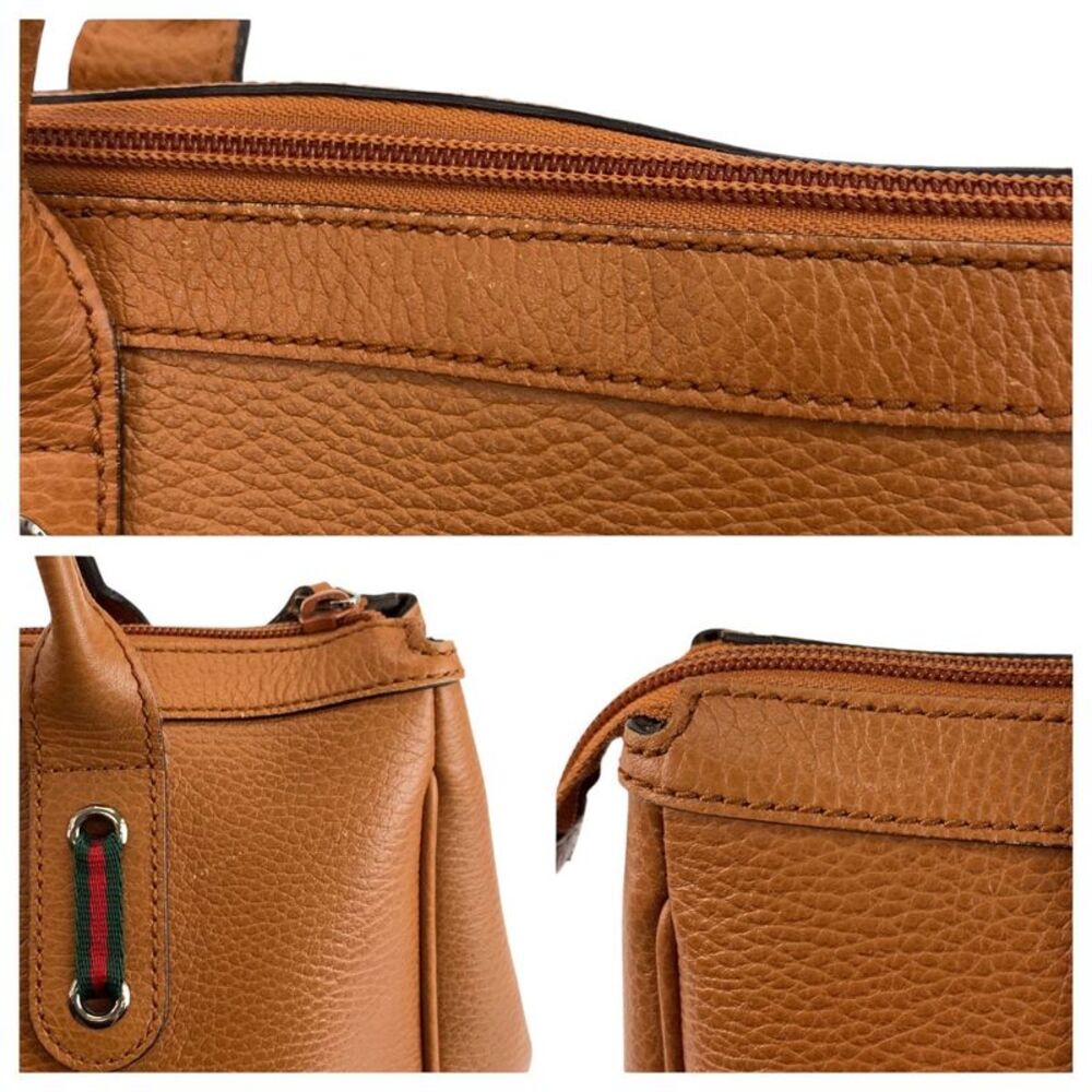 Gucci Brown Leather Tote Shoulder Bag - Picture 5 of 10